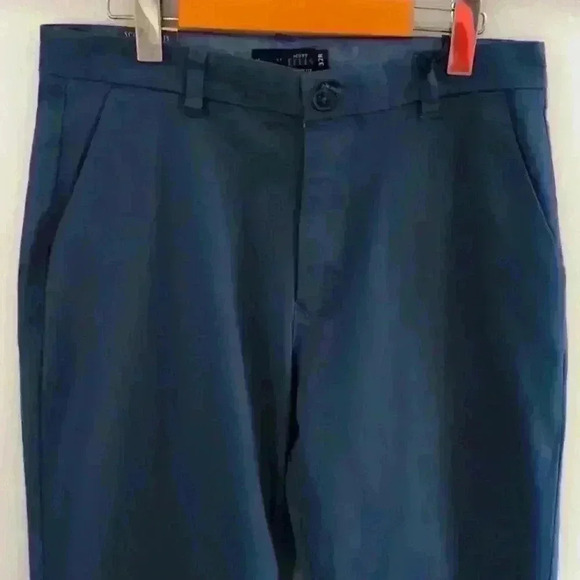 SCOTT ELLIS | Men's Steel Blue Straight Fit Classic Chino Pant - Picture 2 of 4